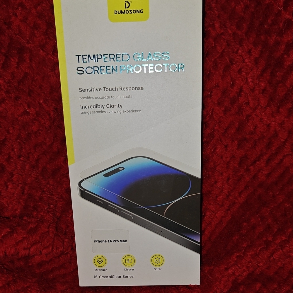 NWT Dumosong Tempered Glass screen   protector - IPhone 14 Pro Max